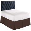 Cotton King Super Soft Egyptian Cotton Box Pleated Chocolate Bed Skirt 800 Series 18 Inches Tailored Drop Iron Easy Quadruple Wrinkle Free King 76'' x 80'' view 2
