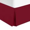 Cotton King Super Soft Egyptian Cotton Box Pleated Burgundy Bed Skirt 800 Series 19 Inches Tailored Drop Iron Easy Quadruple Wrinkle Free Twin XL 39'' x 80'' view 1