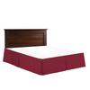 Cotton King Super Soft Egyptian Cotton Box Pleated Burgundy Bed Skirt 800 Series 19 Inches Tailored Drop Iron Easy Quadruple Wrinkle Free Twin XL 39'' x 80'' view 3