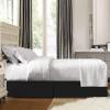Cotton King Super Soft Egyptian Cotton Box Pleated Black Bed Skirt 800 Series 18 Inches Tailored Drop Iron Easy Quadruple Wrinkle Free Twin XXL 39''x 84'' view 3