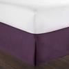 Cotton King Super Soft Egyptian Cotton Box Pleated Egg Plant Bed Skirt 800 Series 19 Inches Tailored Drop Iron Easy Quadruple Wrinkle Free King 76'' x 80'' view 2