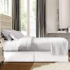 Cotton King Super Soft Egyptian Cotton Box Pleated White Bed Skirt 800 Series 16 Inches Tailored Drop Iron Easy Quadruple Wrinkle Free King 76'' x 80'' view 2