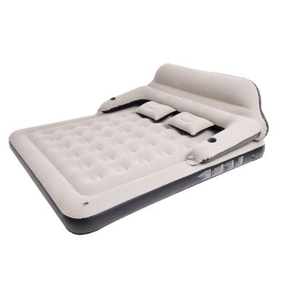 RAPTAVIS King Size Air Mattress Sofa Bed with Headboard and Pillow, Inflatable Bed for Outdoor Overnight