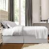Cotton King Super Soft Egyptian Cotton Box Pleated Silver Gray Bed Skirt 800 Series 19 Inches Tailored Drop Iron Easy Quadruple Wrinkle Free Twin XL 39'' x 80'' view 2