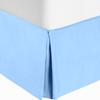 Cotton King Super Soft Egyptian Cotton Box Pleated Light Blue Bed Skirt 800 Series 18 Inches Tailored Drop Iron Easy Quadruple Wrinkle Free King 76'' x 80'' view 1
