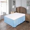 Cotton King Super Soft Egyptian Cotton Box Pleated Light Blue Bed Skirt 800 Series 18 Inches Tailored Drop Iron Easy Quadruple Wrinkle Free King 76'' x 80'' view 3