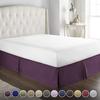 Cotton King Super Soft Egyptian Cotton Box Pleated Egg Plant Bed Skirt 800 Series 19 Inches Tailored Drop Iron Easy Quadruple Wrinkle Free Twin 39'' x 75'' view 3