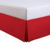 Cotton King Super Soft Egyptian Cotton Box Pleated Blood Red Bed Skirt 800 Series 16 Inches Tailored Drop Iron Easy Quadruple Wrinkle Free Queen 60'' x 75'' view 1