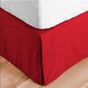 Cotton King Super Soft Egyptian Cotton Box Pleated Blood Red Bed Skirt 800 Series 16 Inches Tailored Drop Iron Easy Quadruple Wrinkle Free Queen 60'' x 75'' view 3