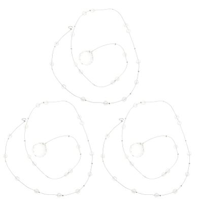 VOSAREA Crystal Beaded Curtain Adornment 3pcs Plastic DIY Hanging Trim