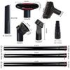 ANBOO Vacuum Attachments Set, 1 1/4 inch Vacuum Accessories Cleaning Kit Hardwood Floor Brush Attachments Extension Wands with Standard Hose Adapter, 9 Pack view 2
