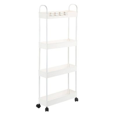 BAILR Storage Shelfs Heavy Duty Plastic, Storage Shelving for Garage Wheels, Storage Shelving Rack for Garage, Kitchen, Pantry, Living Room, Bathroom