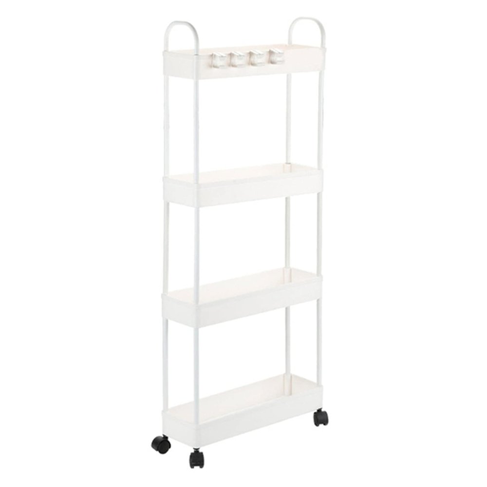 BAILR Storage Shelfs Heavy Duty Plastic, Storage Shelving for Garage Wheels, Storage Shelving Rack for Garage, Kitchen, Pantry, Living Room, Bathroom