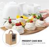 Cabilock 1set Portable Cake Box Set Elegant Muffin Wrapping Container for Desserts for Parties and Holidays Kraft Paper Design Easy to Store and Use view 2