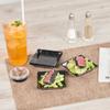 3.9 x 3.9 Inch Party Plates, 100 Disposable Appetizer Plates - Elegant, Square, Black Plastic Serving Plates, Durable, For Weddings Birthdays, And More - Restaurantware view 4