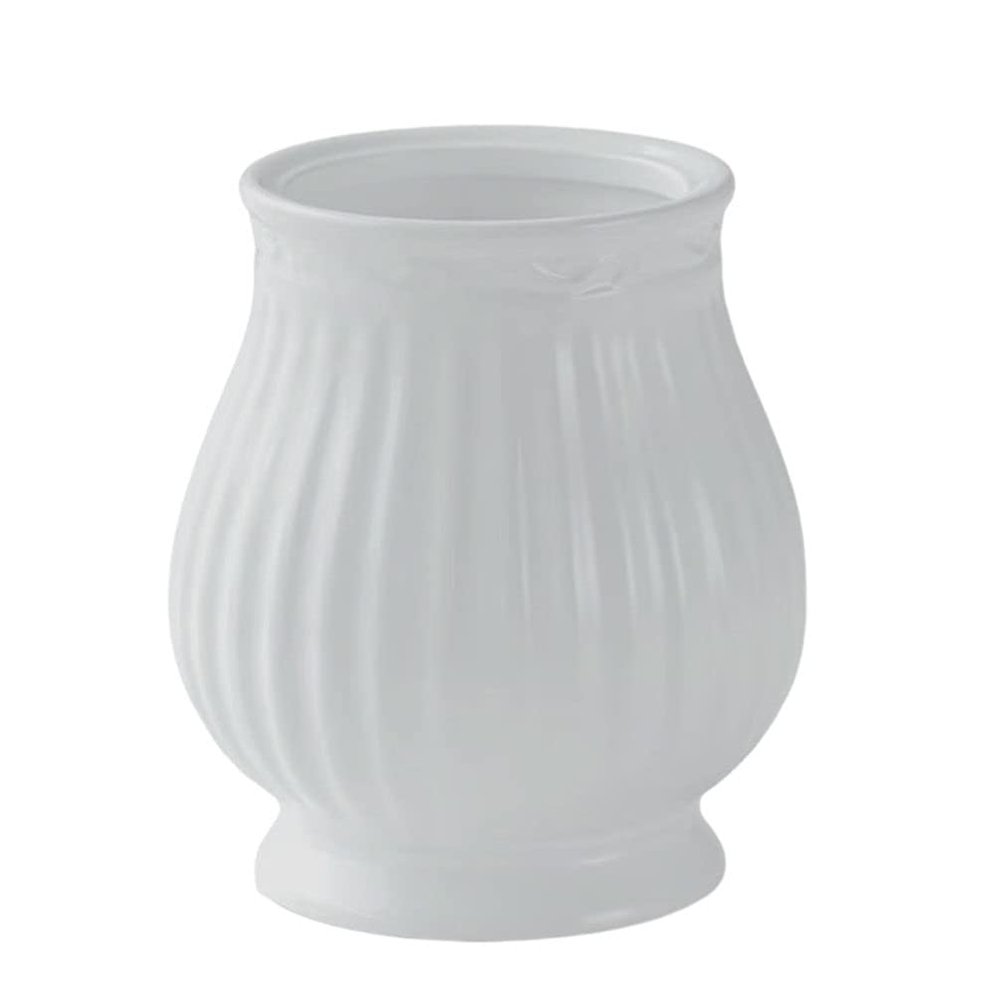 ABOOFAN Vintage Textured Ceramic Mini Vase, White, 1 Pound