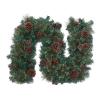 Wreath LIU- 270cm Christmas Garland Artificial Green Spruce with Pine Conesfor Home Wedding Party Christmas,Mantel,Stairs Railings and Doorway Decoration (Size : 10pack) view 1