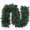 Wreath LIU- 270cm Christmas Garland Artificial Green Spruce with Pine Conesfor Home Wedding Party Christmas,Mantel,Stairs Railings and Doorway Decoration (Size : 10pack) view 2