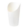 Restaurantware Bio Tek 16 Ounce French Fry Containers 100 Disposable Charcuterie Cups - Incline Design Round White Paper French Fry Cups Stackable For Waffles Chips or Popcorn view 2