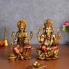 Antique Pair of laxmi Ganesh Idols for Diwali poojapuja Marble Lakshmi Ganesh Statues Laxmi-Ganesha Sculpture for Diwali poojapuja Best for Gift view 1
