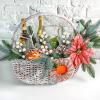 ELECLAND 10 Pcs Christmas Picks Decorations Artificial Pine Branches Stems Spray with Pine Cones Faux Pine Picks Red Berry Holly Leaves for Craft Floral Christmas Wreath Picks Ornaments, White view 3