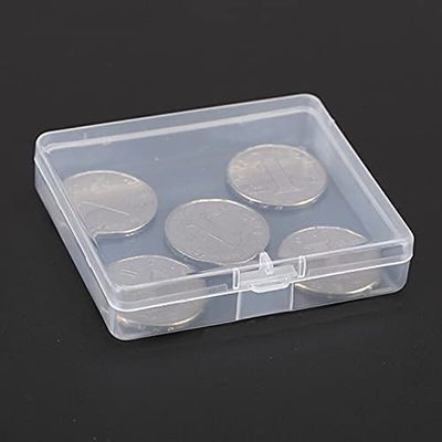 Crysdaralovebi Thick Transparent Plastic Small Square Boxes Packaging Storage Box with Lid for Jewelry Box, Accessories Finishing Box