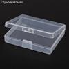 Crysdaralovebi Thick Transparent Plastic Small Square Boxes Packaging Storage Box with Lid for Jewelry Box, Accessories Finishing Box view 4