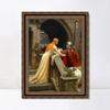 INVIN ART Framed Canvas Art Giclee Print Godspeed by Edmund Blair Leighton Wall Art Living Room Home Office Decorations(Vintage Embossed gold frame,24"x32") view 1