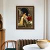 INVIN ART Framed Canvas Art Giclee Print Godspeed by Edmund Blair Leighton Wall Art Living Room Home Office Decorations(Vintage Embossed gold frame,24"x32") view 2