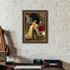 INVIN ART Framed Canvas Art Giclee Print Godspeed by Edmund Blair Leighton Wall Art Living Room Home Office Decorations(Vintage Embossed gold frame,24"x32") view 3