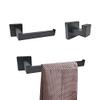 ZTBH Bathroom Hardware Sets Bathroom Hardware Set, Black Robe Hook, Towel Rail Bar, Rack Bar, Tissue Paper Holder, Toothbrush Holder Bathroom Hardware Towel Set (Color : Paper Holder) view 4