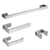 ZTBH Bathroom Hardware Sets Bathroom Hardware Set, Robe Hook, Towel Rail, Tissue Paper Holder, Toothbrush Holder Bathroom Hardware Towel Set (Color : 4 Piece Bathroom Set) view 1