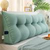 Headboard Backrest Triangular Reading Pillow Positioning Support Wedge Pillow for Bed Large Bolster Sofa Tatami Removable And Washable Cover,Light blue,79inch/200cm view 1