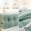 Headboard Backrest Triangular Reading Pillow Positioning Support Wedge Pillow for Bed Large Bolster Sofa Tatami Removable And Washable Cover,Light blue,79inch/200cm view 2