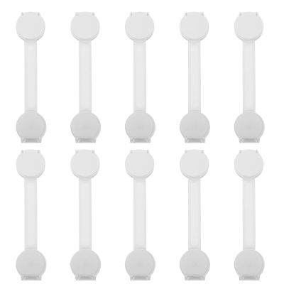 Uonlytech 10pcs Safety Cabinet Locks Adhesive Strap Locks for Fridge Door and Safety Easy Installation Material for Babyproofing Your Home