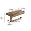 Bathroom Hardware Sets Bathroom Accessories Set, Brass Antique Bronze Carved Square Bath Hardware Set, Towel Rack,Paper holder, Toilet Brush Bathroom Hardware Towel Set ( Color : Tooth brush holder ) view 2