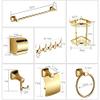 ZTBH Bathroom Hardware Sets Bath Hardware Sets, Bathroom Towel Rack, Paper Holder, Toilet Brush Holder, Towel Hanger, Hooks Bathroom Hardware Towel Set (Color : Corner Shelf) view 3