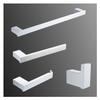 ZTBH Bathroom Hardware Sets Bathroom Hardware Set, White Robe Hook, Towel Rail Bar, Tissue Paper Holder Toothbrush Holder Bathroom Hardware Towel Set (Color : 4 Piece Bathroom Set) view 1