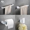 ZTBH Bathroom Hardware Sets Bathroom Hardware Set, White Robe Hook, Towel Rail Bar, Tissue Paper Holder Toothbrush Holder Bathroom Hardware Towel Set (Color : 4 Piece Bathroom Set) view 3