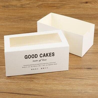 Crysdaralovebi 50pcs Snowflakes Towel Swiss Cake Roll Bread Rectangular Puff with Drawer Paper Packaging Box Handmade for Party Wedding (1,6.5x8.2x17.5cm)