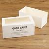 Crysdaralovebi 50pcs Snowflakes Towel Swiss Cake Roll Bread Rectangular Puff with Drawer Paper Packaging Box Handmade for Party Wedding (1,6.5x8.2x17.5cm) view 1