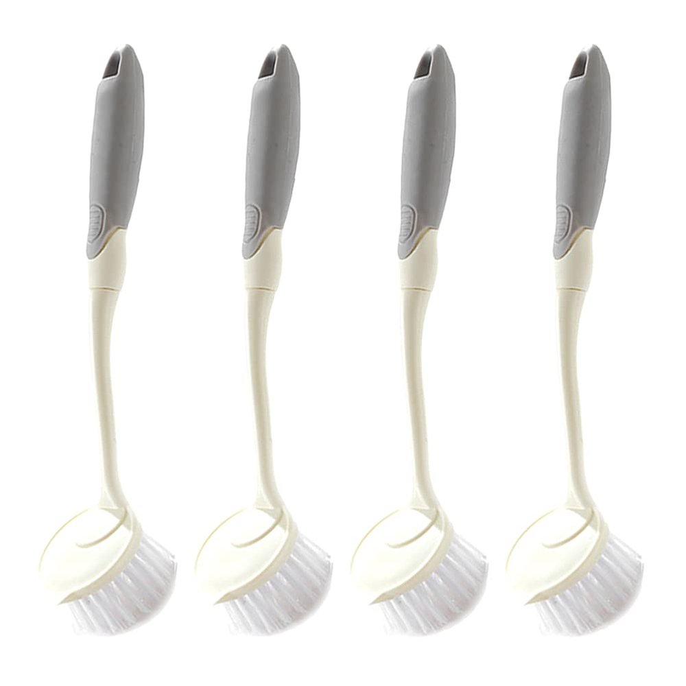 Uonlytech 4pcs Handle Pot Brushes Ergonomic Non- Kitchen Cleaning Tools for Sinks Pans Lightweight Scrubbing Brushes Hanging for Easy Storage