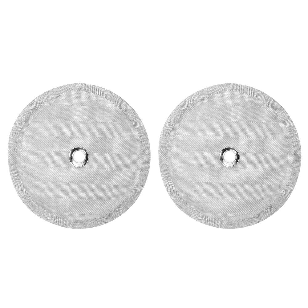 Acouto 2-Piece Stainless Steel French Press Replacement Filters, 100 Mesh, 4" Diameter, 2 Count