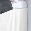 100% Egyptian Cotton, 800 Thread Count, White/Light Blue Split Corner Two Tone Tailored Dorm Room Bed Skirt with Three Side Coverage - Twin XL Size (39" x 80"+ 36" inch) view 4