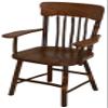 Furniture Barn USA Hickory Panel Back Dining Arm Chair, Walnut Finish view 1