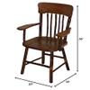 Furniture Barn USA Hickory Panel Back Dining Arm Chair, Walnut Finish view 2