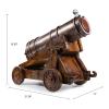 Cannon Wine & Whiskey Decanter Set, Handmade Extra Large Vintage Replica 750ml Decanter 21" - The Wine Savant - Pirate Treasure Wooden Cannonball, Naval, Napoleon, Civil War Old Cannons Holiday Gift view 3
