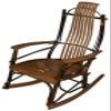 Furniture Barn USA Hickory Rocker, Walnut Finish view 1