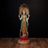 SHIVAJI ARTS Standing Vishnu Statue Bone Finish Hand Painted Multi Color 32CM Big Size Pack of 1 view 1