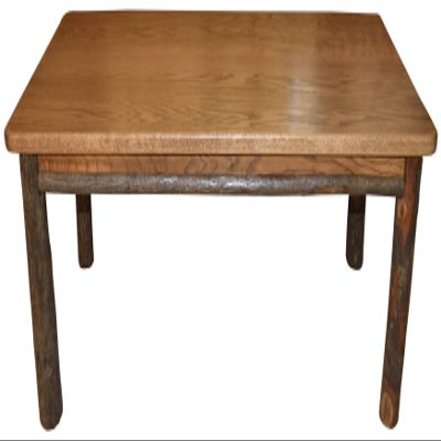 Furniture Barn USA Hickory Log Solid Wood Coffee Table, Walnut Finish